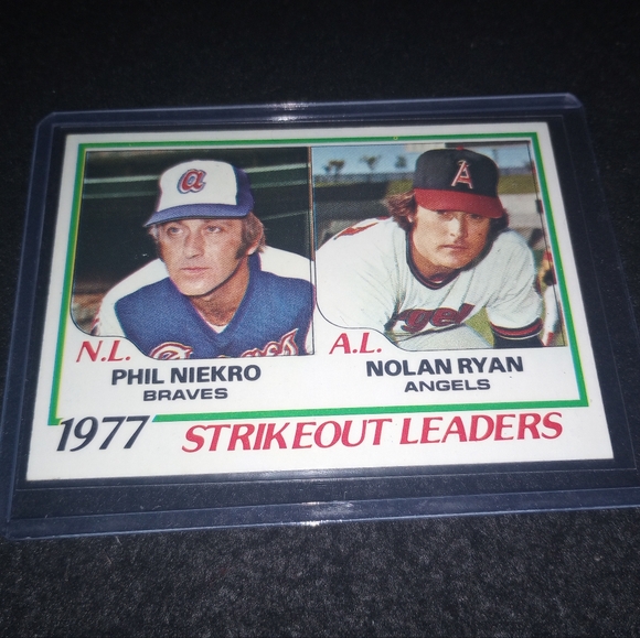 Other - 1978 Topps Strikeout Leaders Nolan Ryan / Phil Niekro #206 HOF